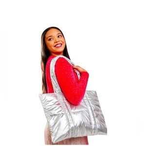 Silver Tote Bag